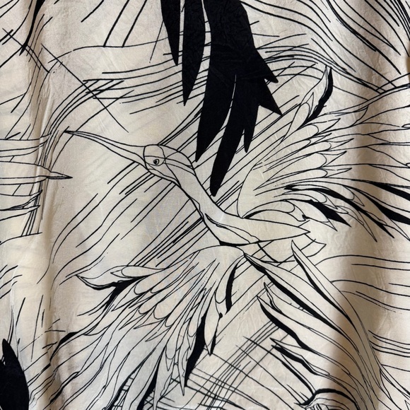 Masai Copenhagen Botanical Bird Print Oversized Viscose Blouse - Picture 7 of 7